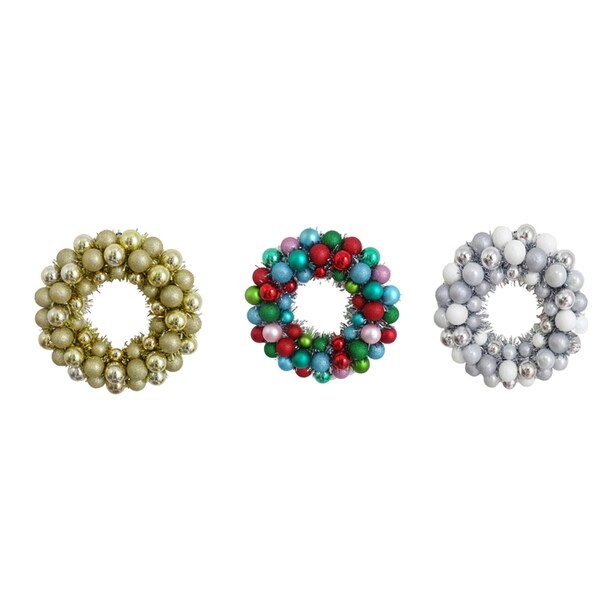 Fc Young FC Young 16 in. D Glitter Ball Ornament Wreath W16-SBA - main